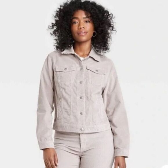 Universal Thread Light Gray Corduroy Jacket, Size XXL, NWT - Picture 1 of 9